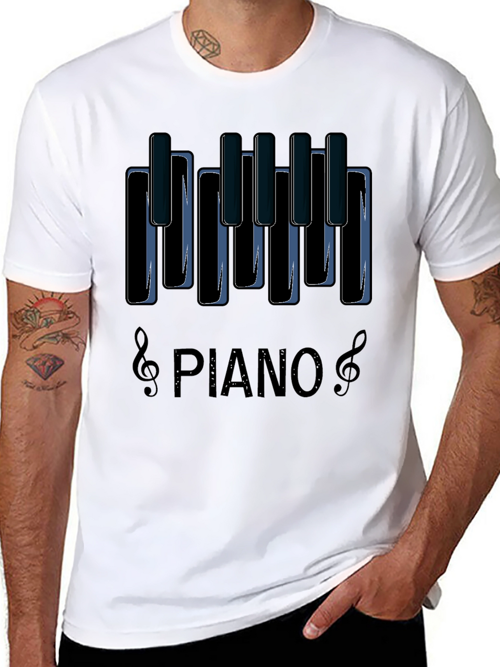 Piano Keys Graphic Tee - Music Lovers T-Shirt