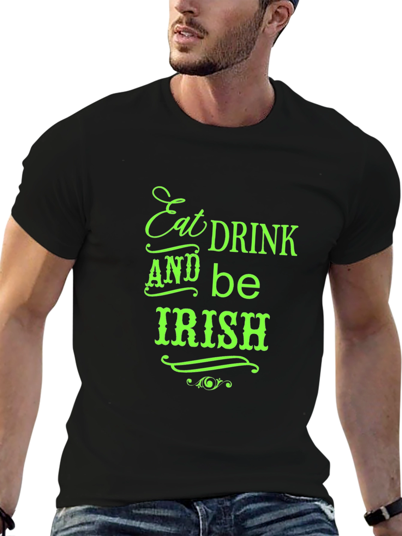 Eat Drink and Be Irish Black Tee
