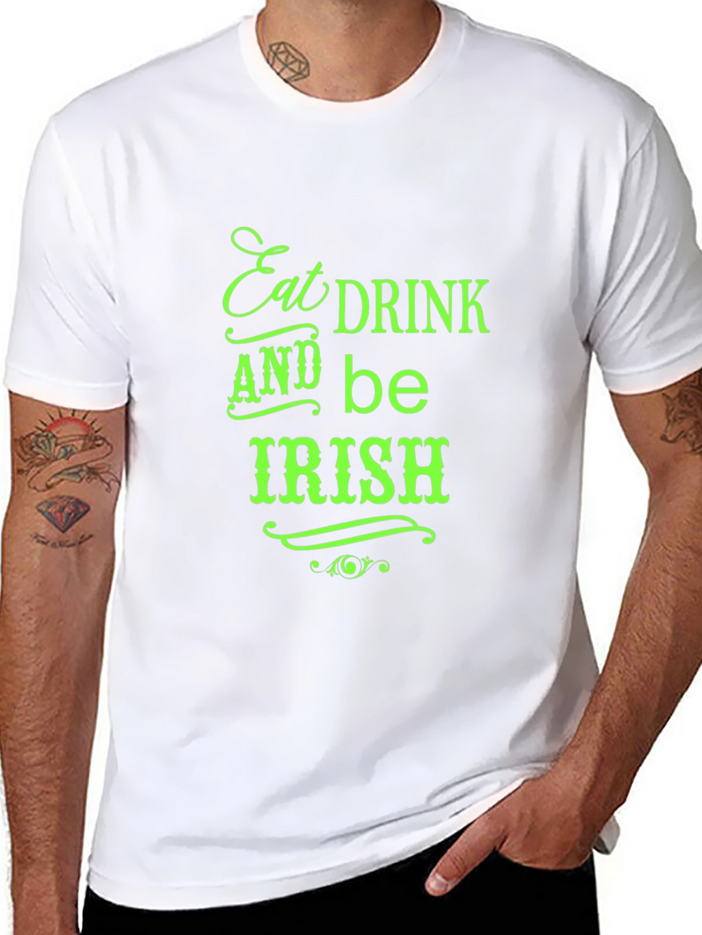 Eat Drink and Be Irish Black Tee
