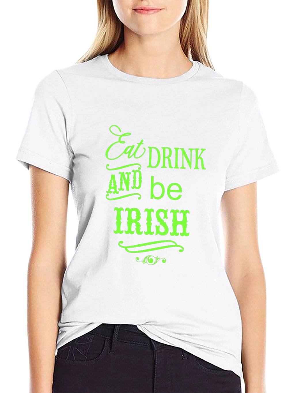 Eat Drink and Be Irish Black Tee