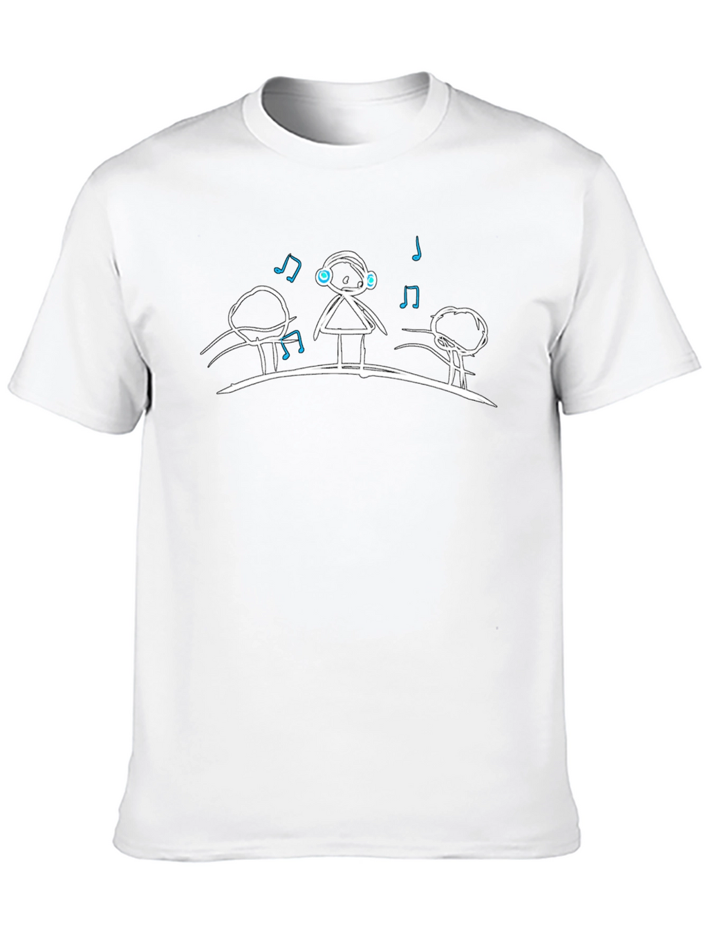 Music Lover Graphic Tee - Black Cotton T-Shirt
