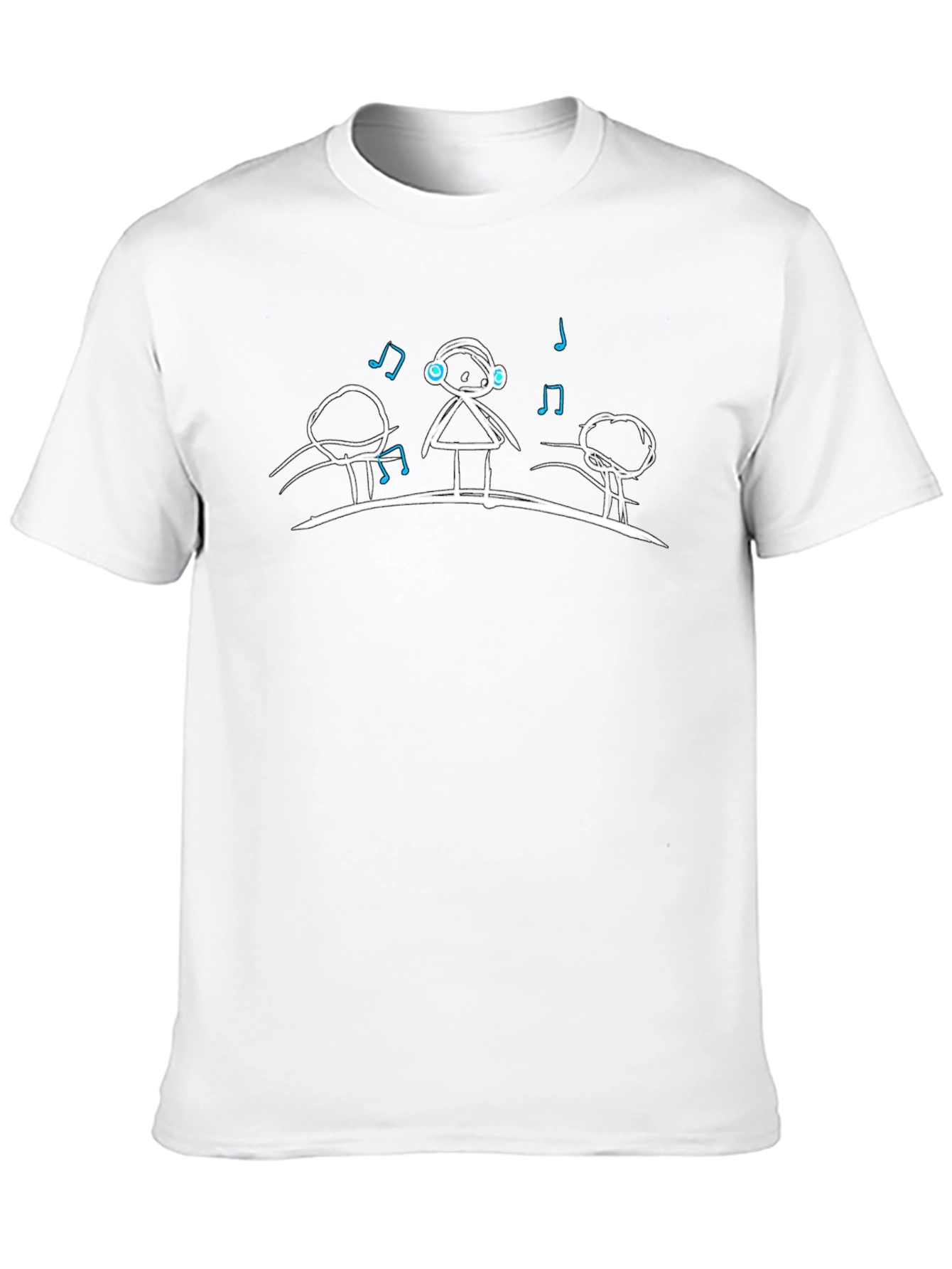 Music Lover Graphic Tee - Black Cotton T-Shirt