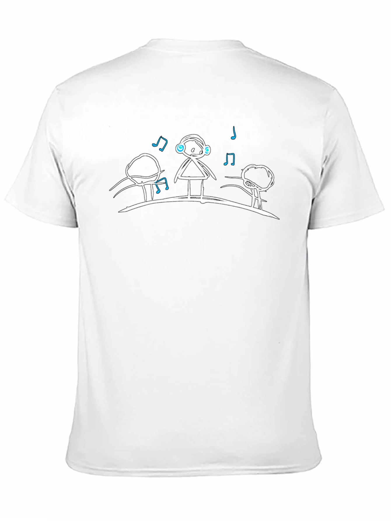 Music Lover Graphic Tee - Black Cotton T-Shirt