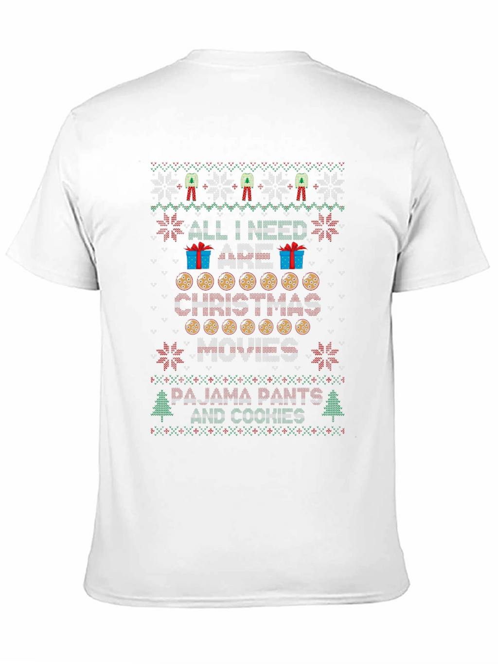 Christmas Movies & Cookies Ugly Christmas Sweater T-Shirt