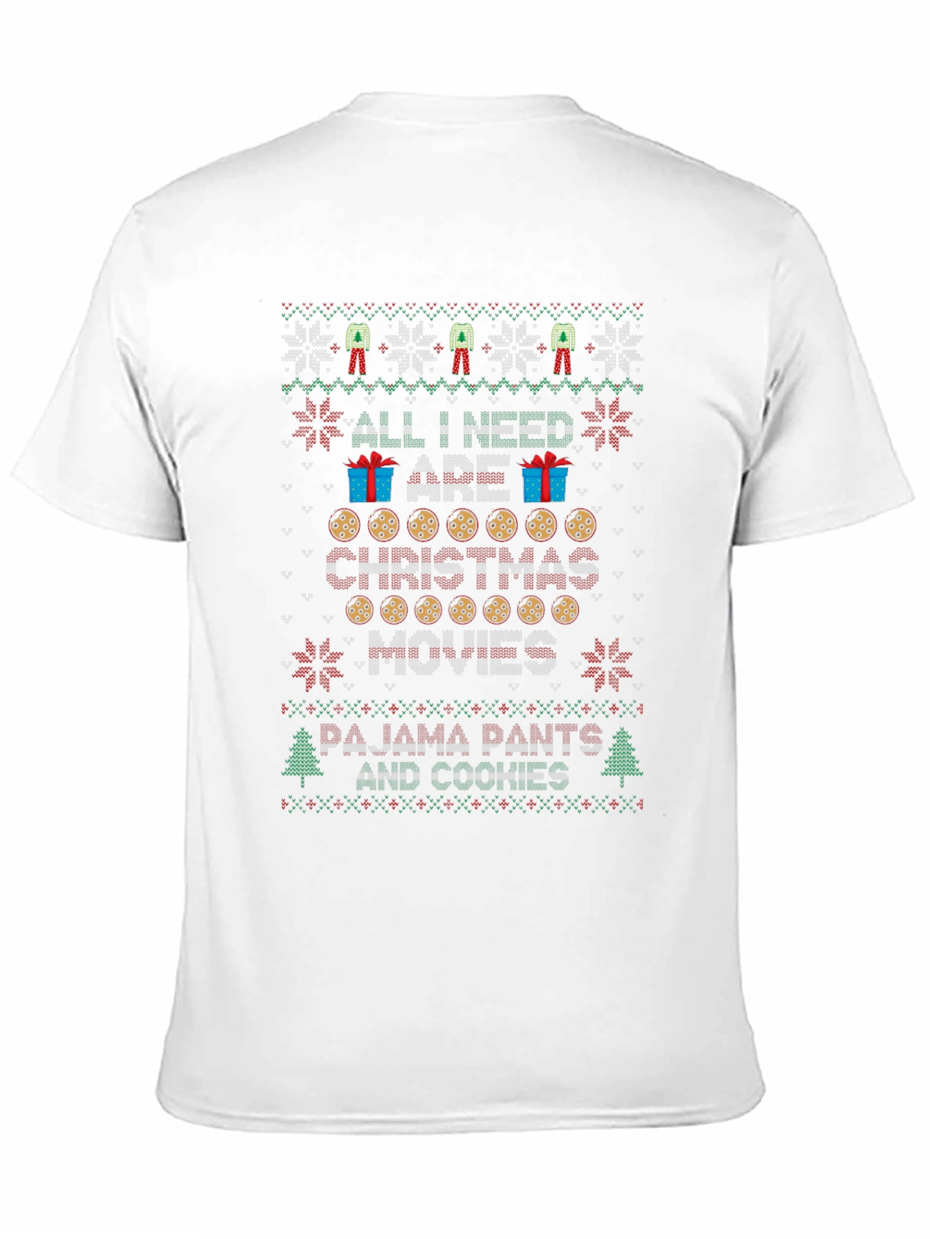 Christmas Movies & Cookies Ugly Christmas Sweater T-Shirt