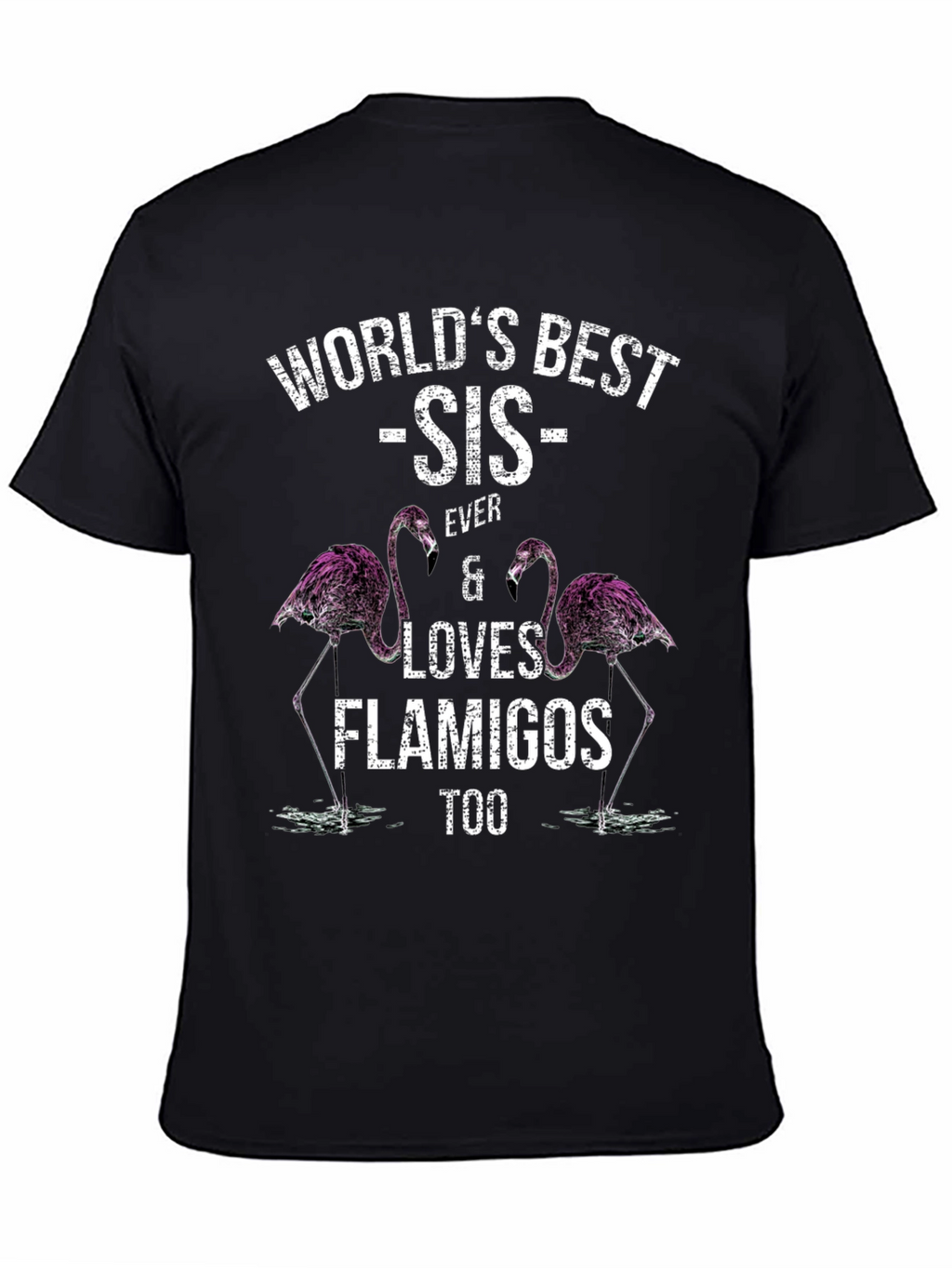Worlds Best Sis Flamingo T-Shirt