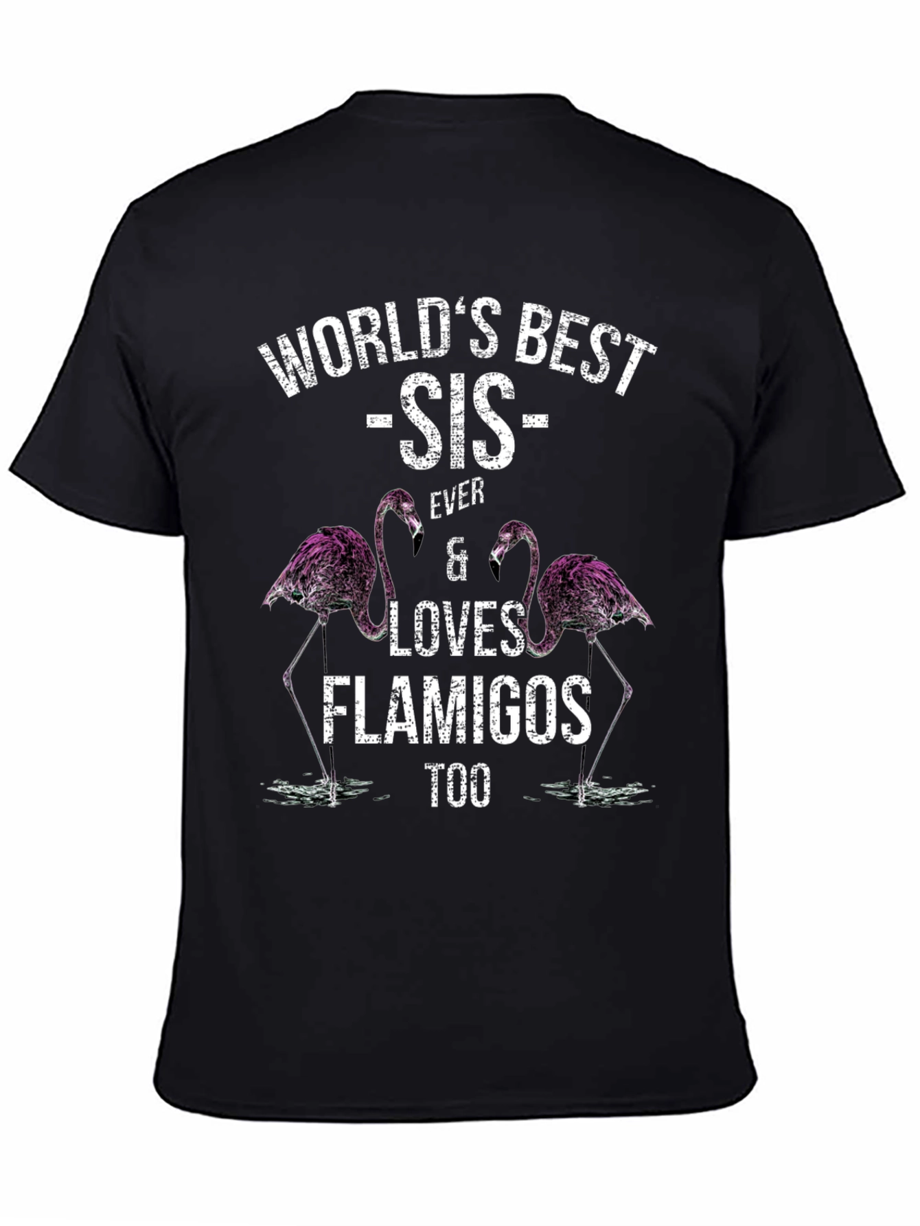 Worlds Best Sis Flamingo T-Shirt