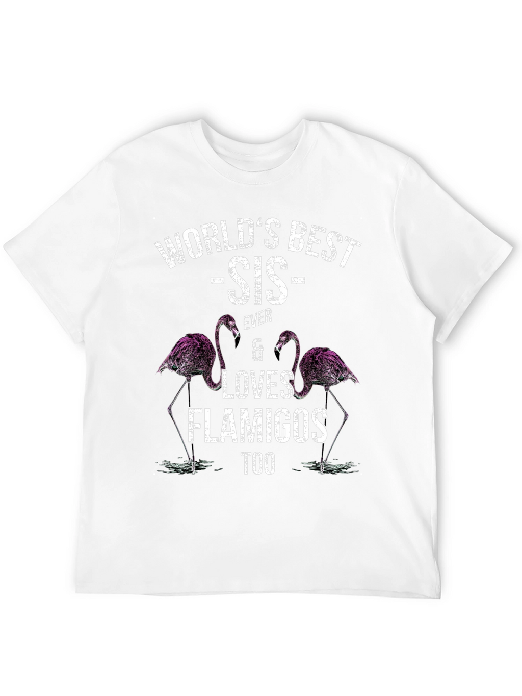 Worlds Best Sis Flamingo T-Shirt