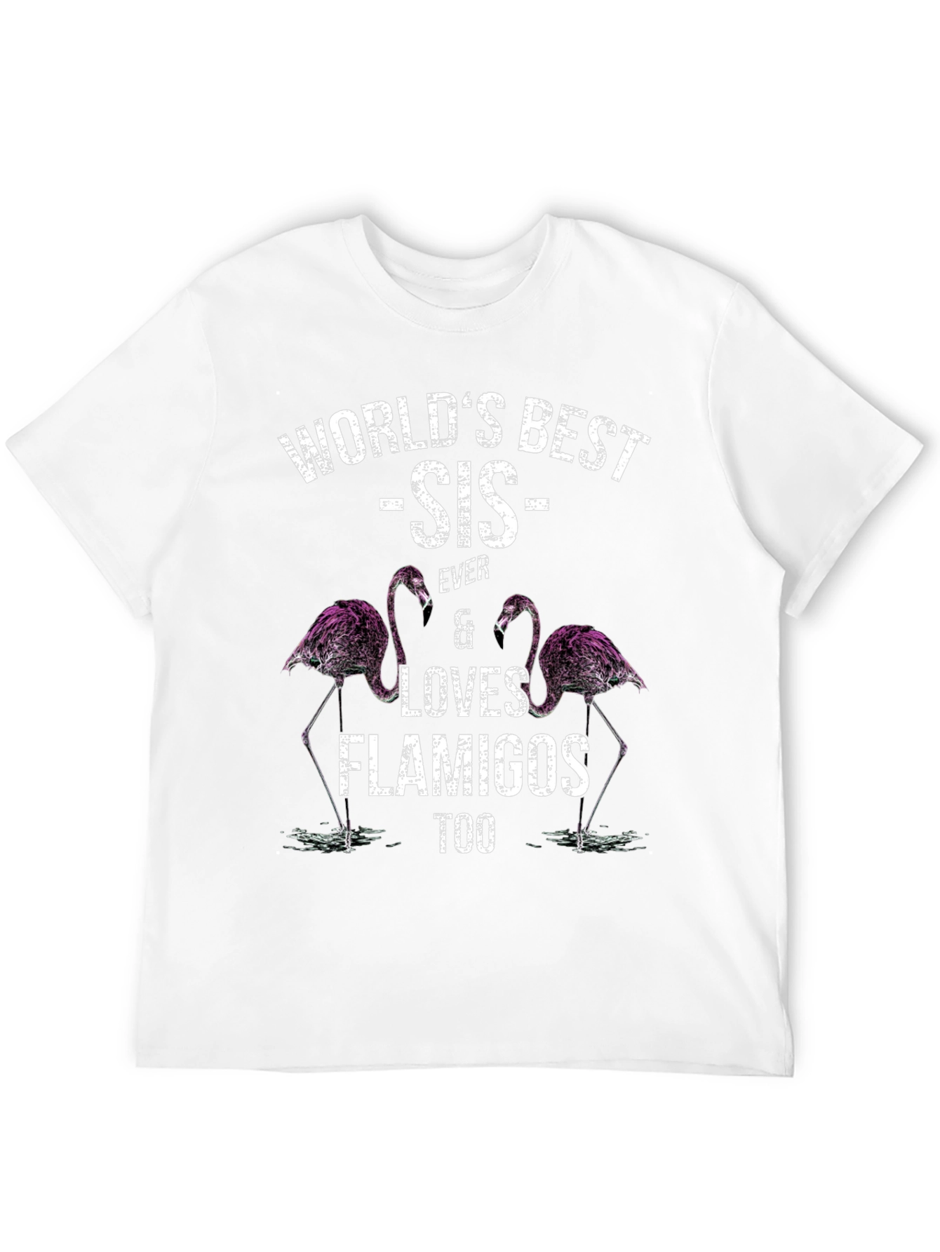 Worlds Best Sis Flamingo T-Shirt