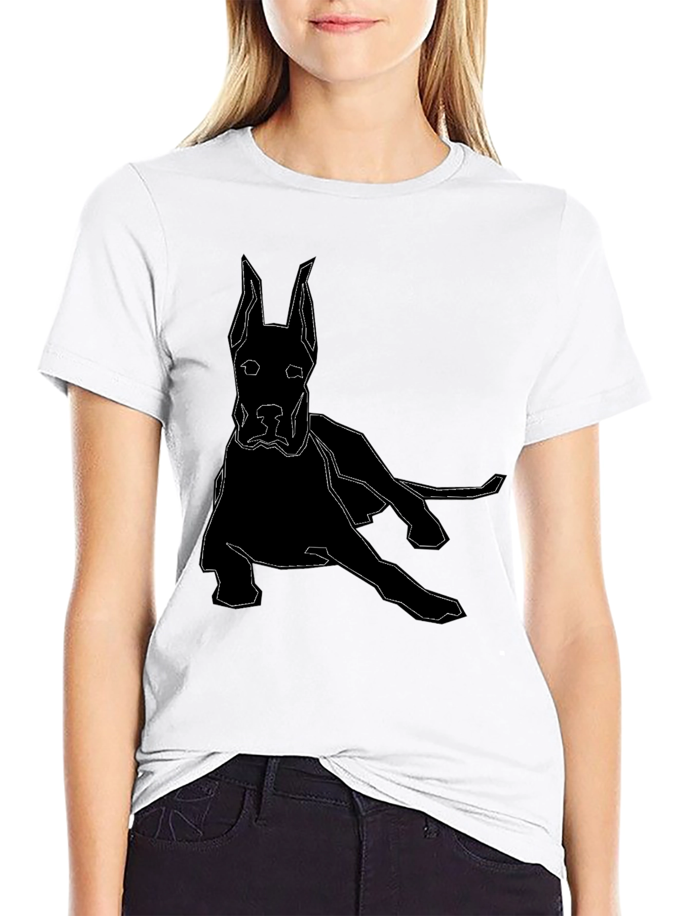 Geometric Dog T-Shirt - Modern Canine Design