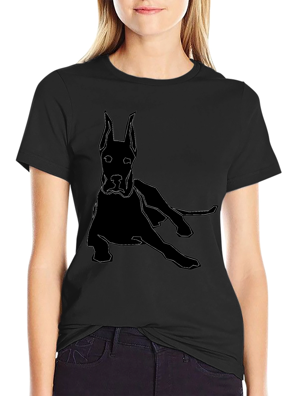 Geometric Dog T-Shirt - Modern Canine Design