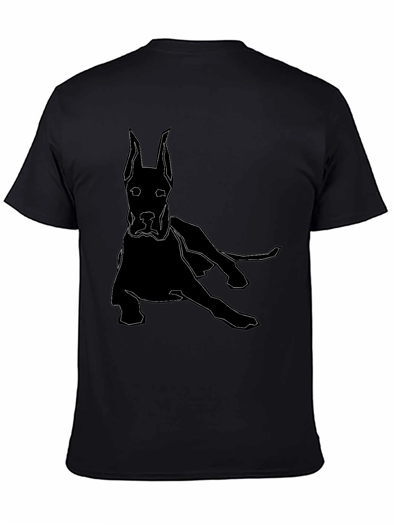 Geometric Dog T-Shirt - Modern Canine Design