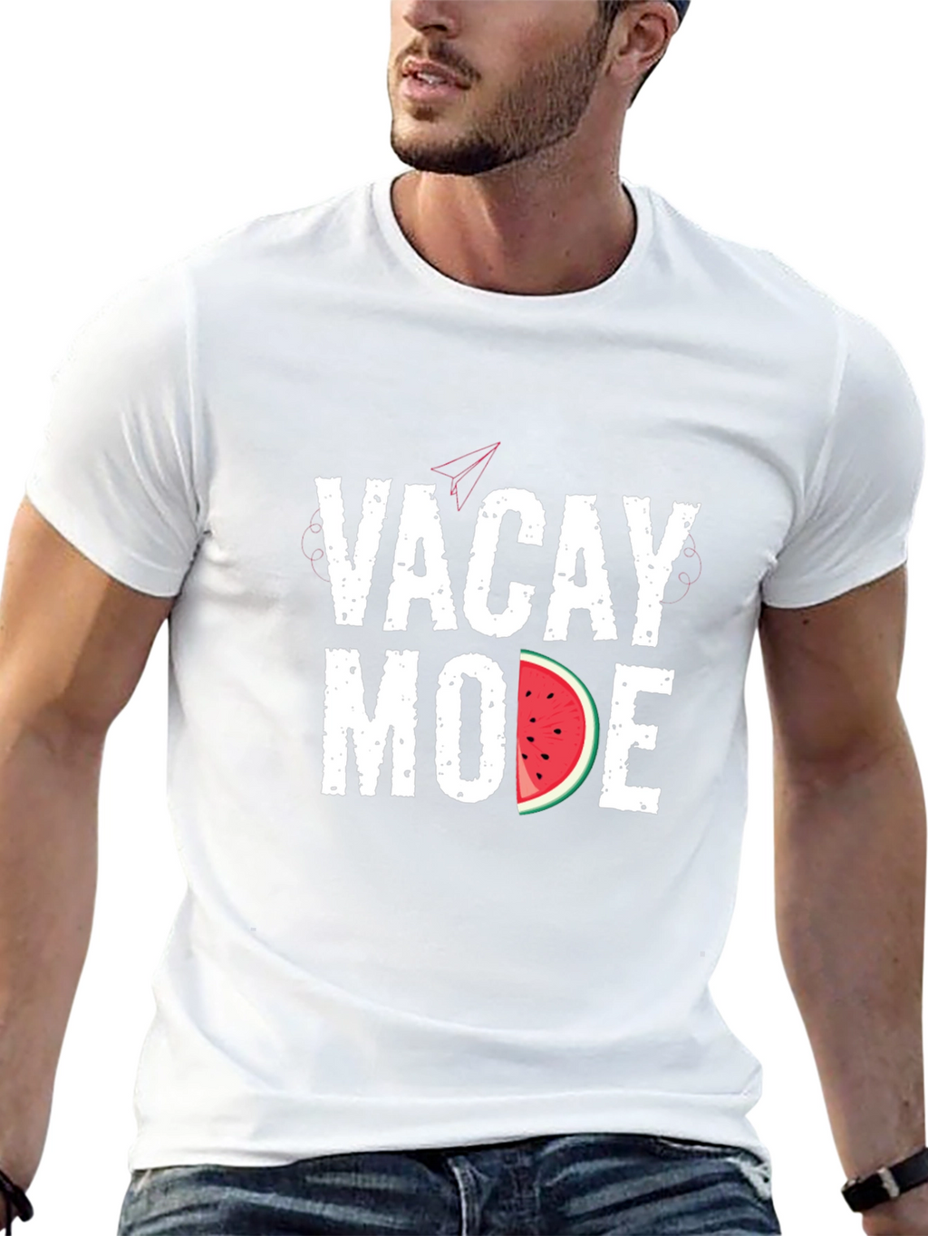 Vacay Mode Watermelon Graphic Tee - Black
