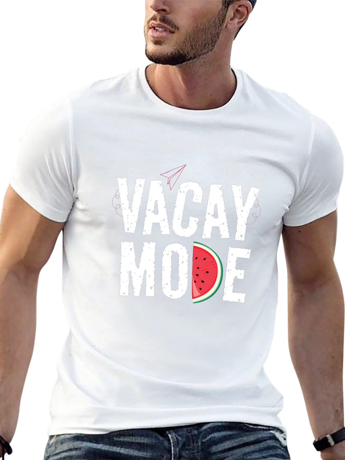 Vacay Mode Watermelon Graphic Tee - Black