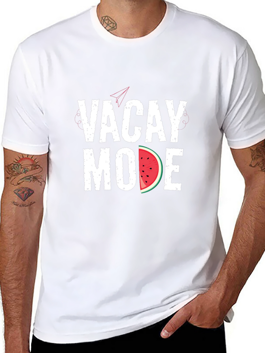 Vacay Mode Watermelon Graphic Tee - Black