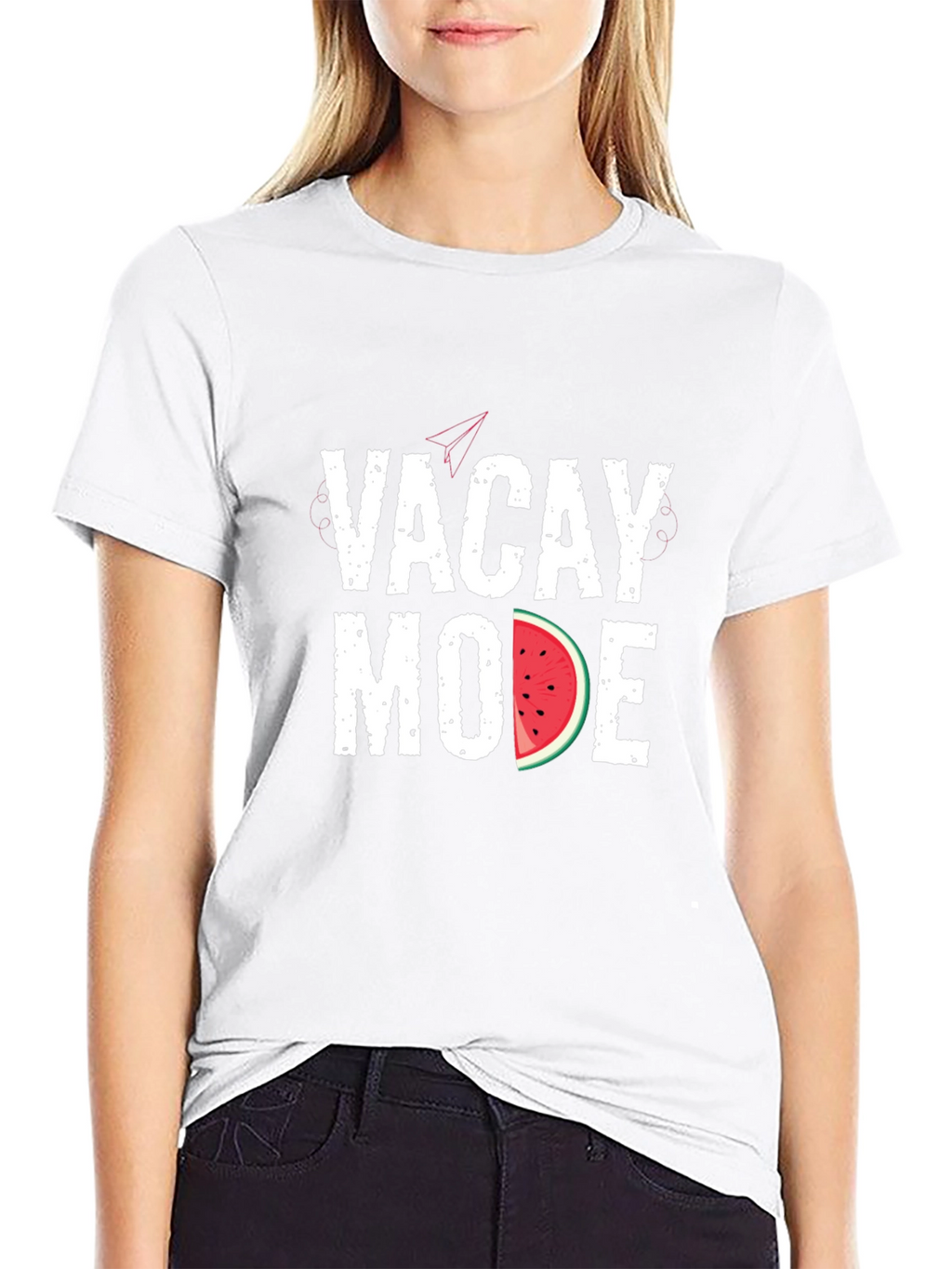 Vacay Mode Watermelon Graphic Tee - Black
