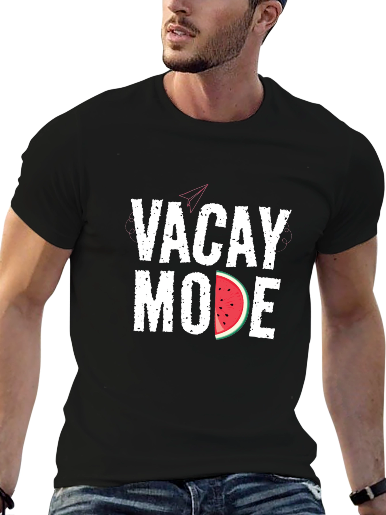 Vacay Mode Watermelon Graphic Tee - Black