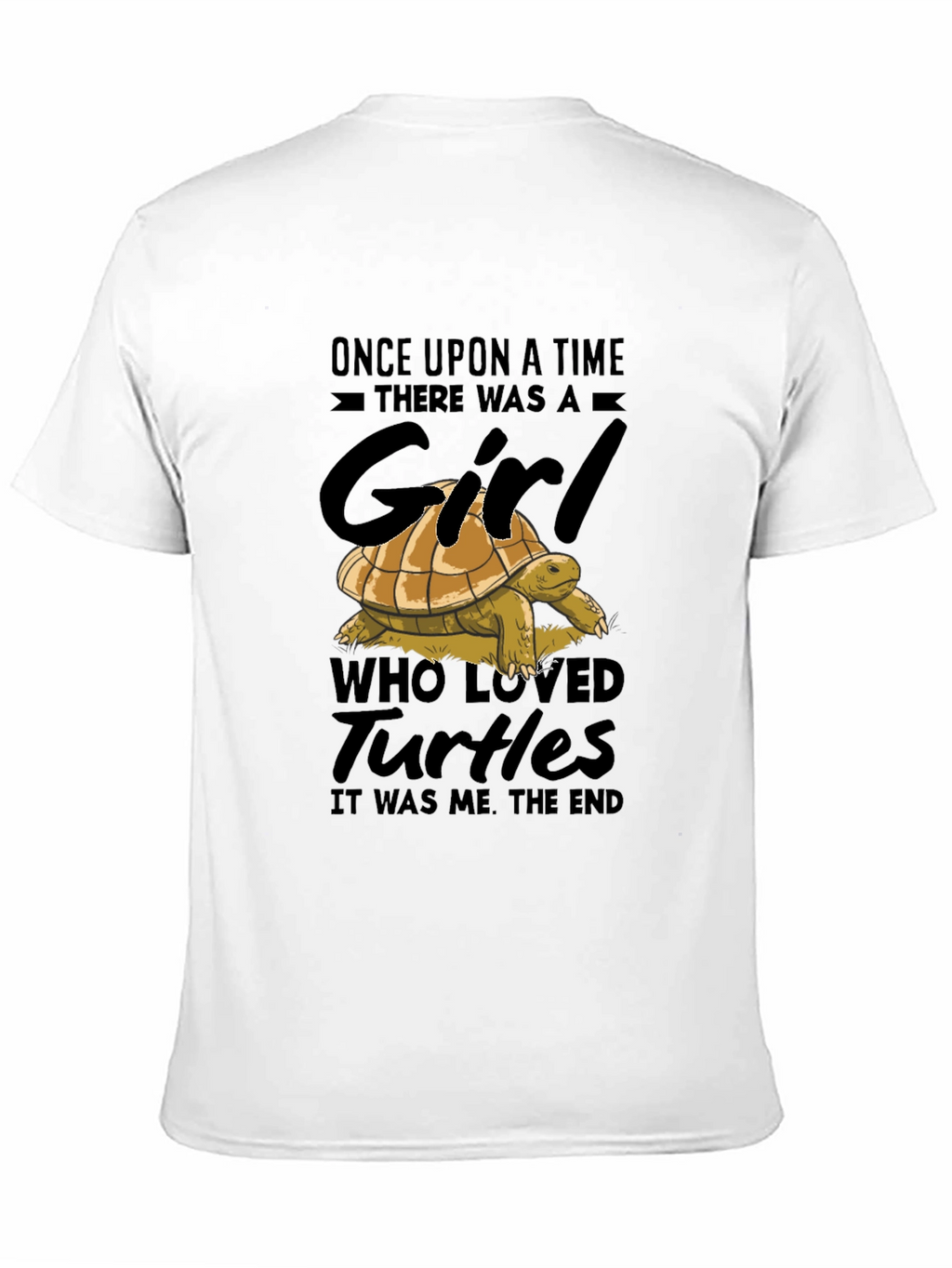 Girl Who Loved Turtles Black Graphic Tee