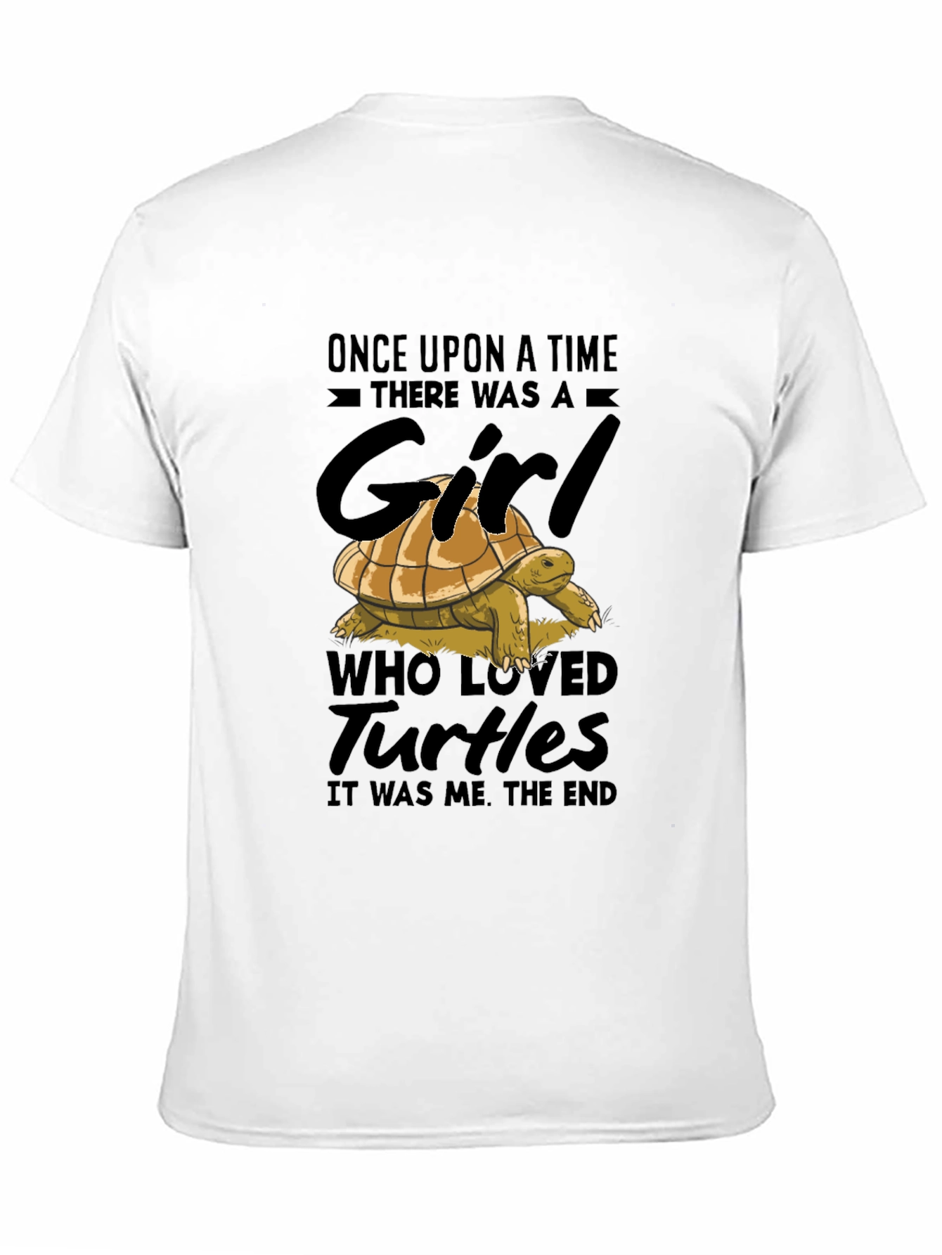 Girl Who Loved Turtles Black Graphic Tee