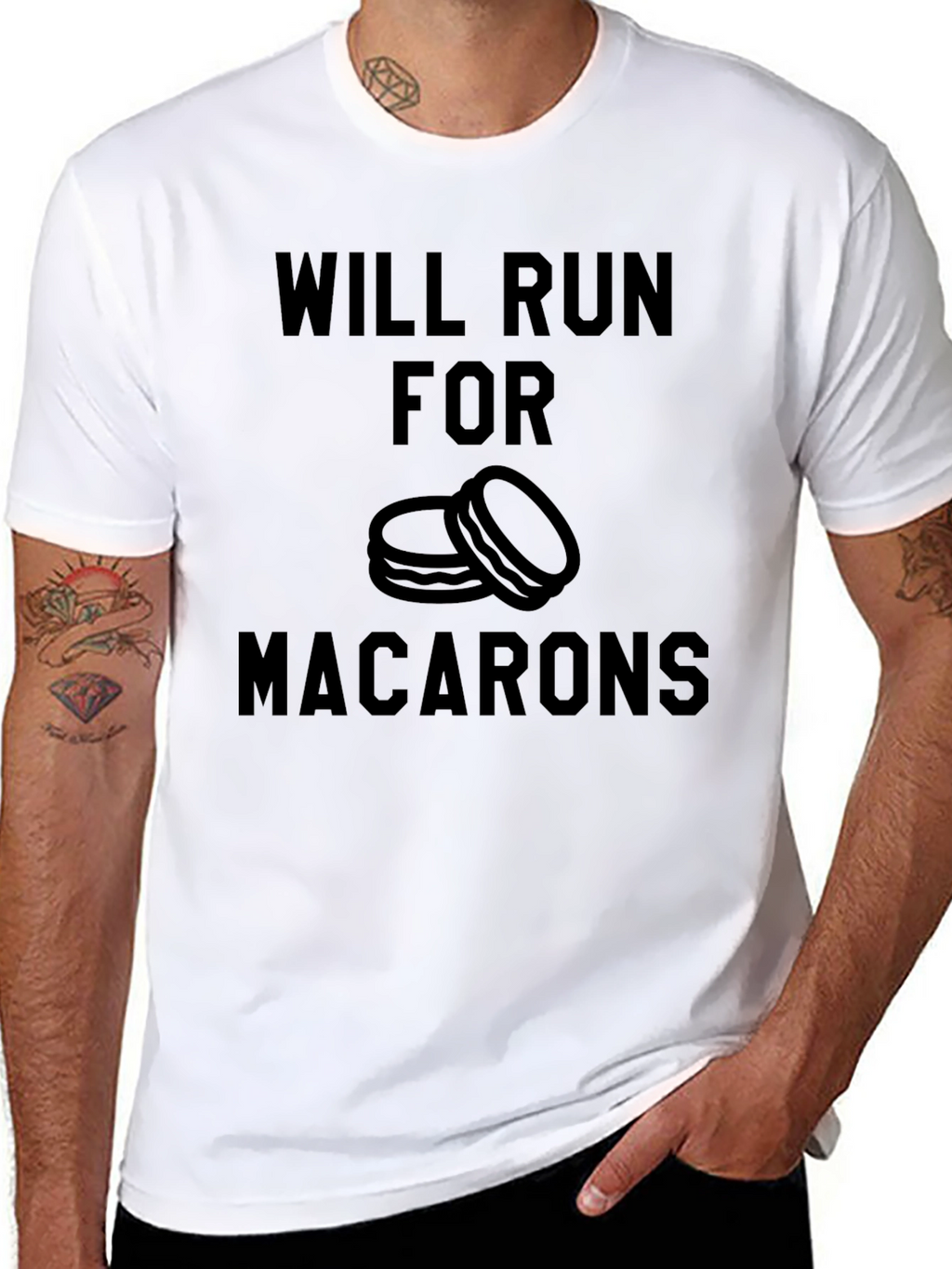 Will Run for Macarons Graphic T-Shirt