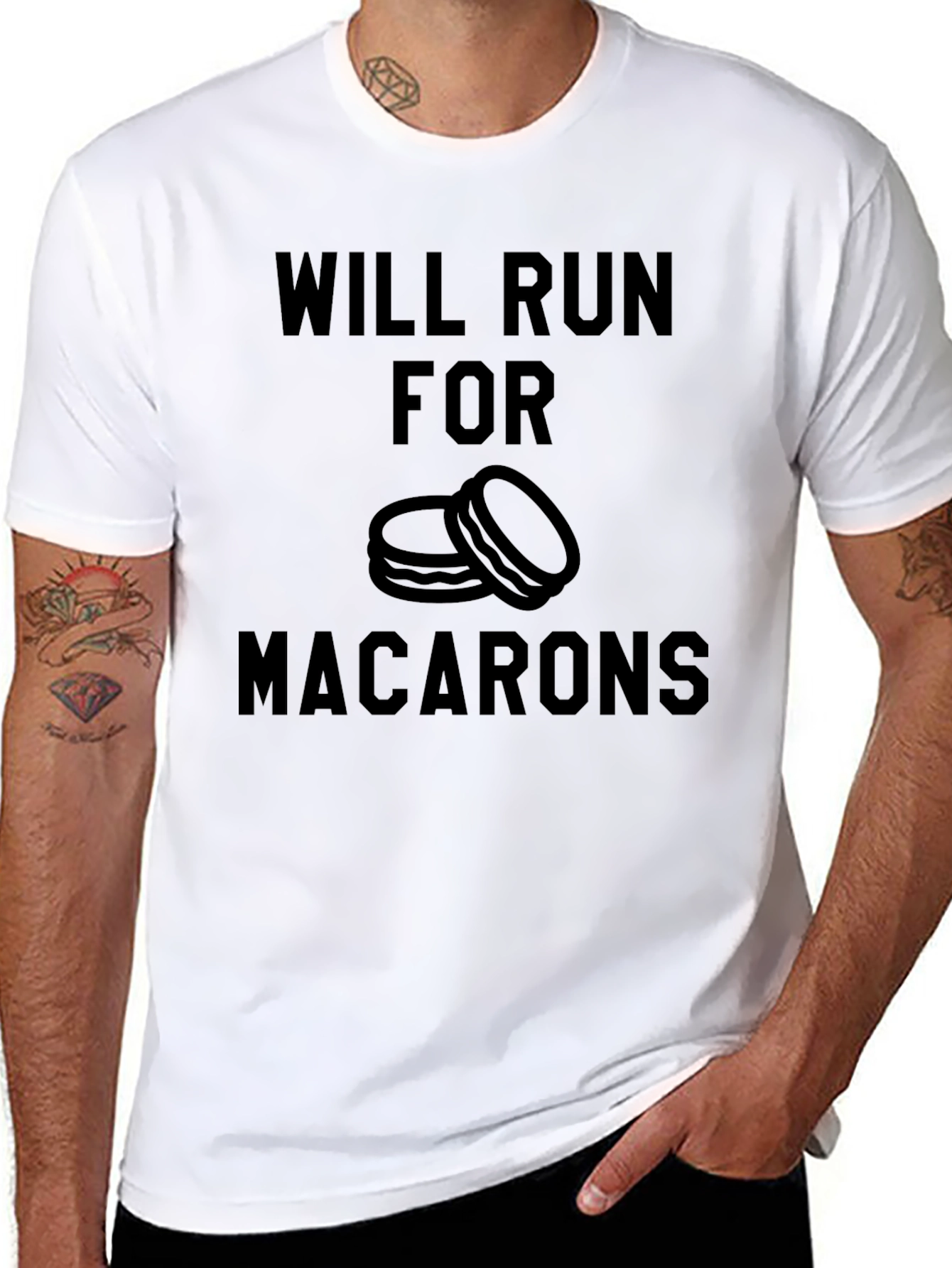 Will Run for Macarons Graphic T-Shirt