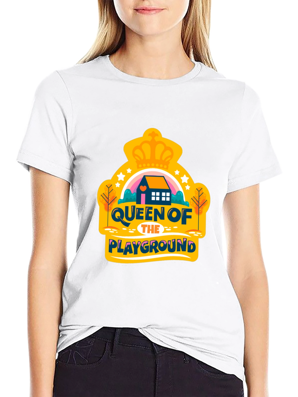 Queen of the Playground Graphic Tee - Black