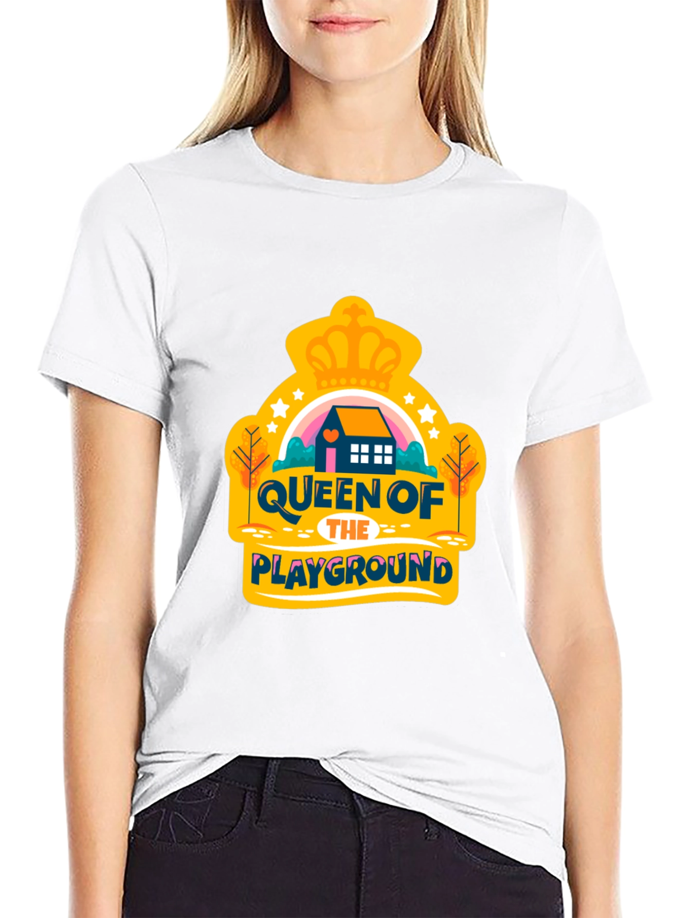 Queen of the Playground Graphic Tee - Black