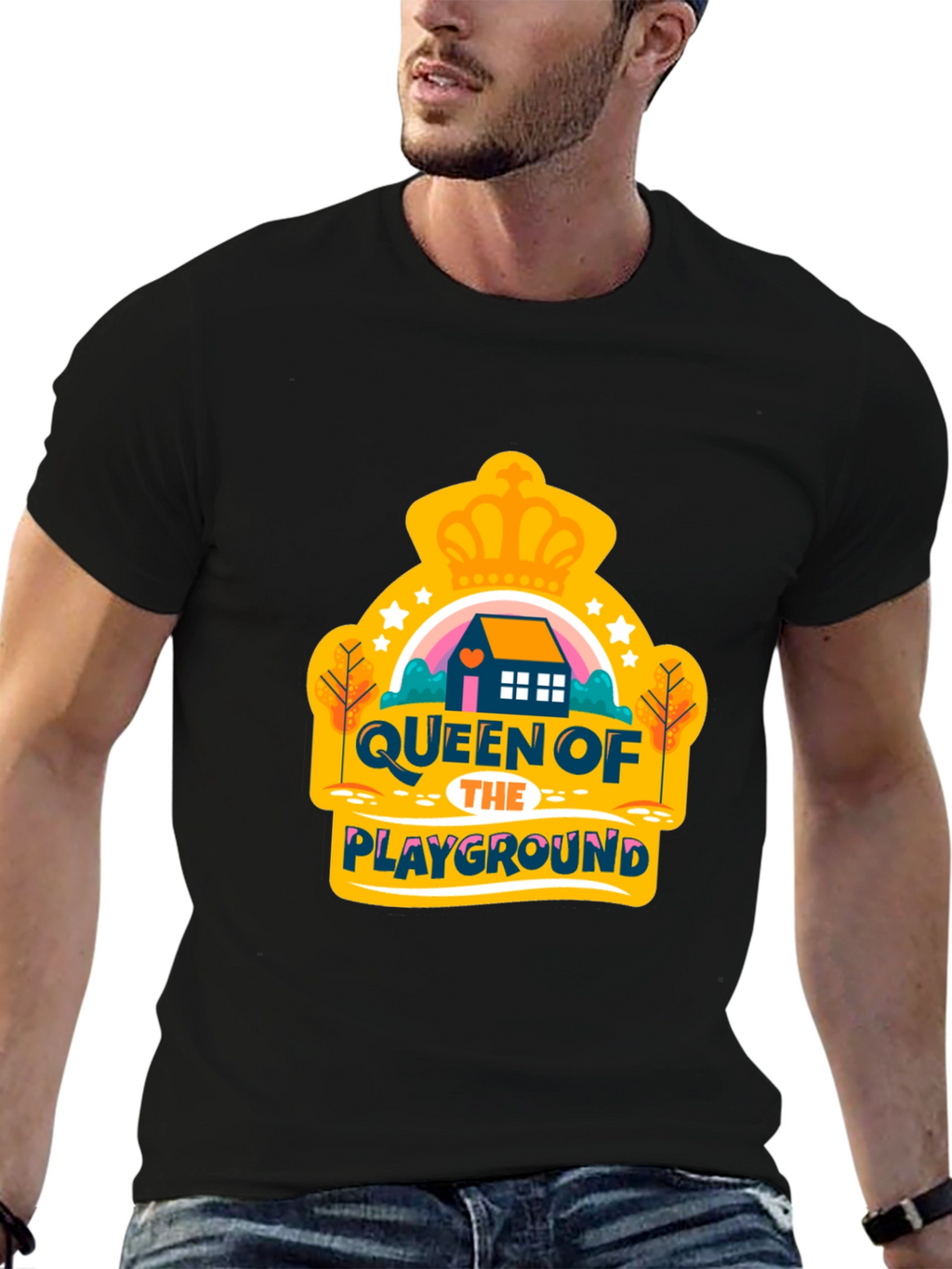 Queen of the Playground Graphic Tee - Black