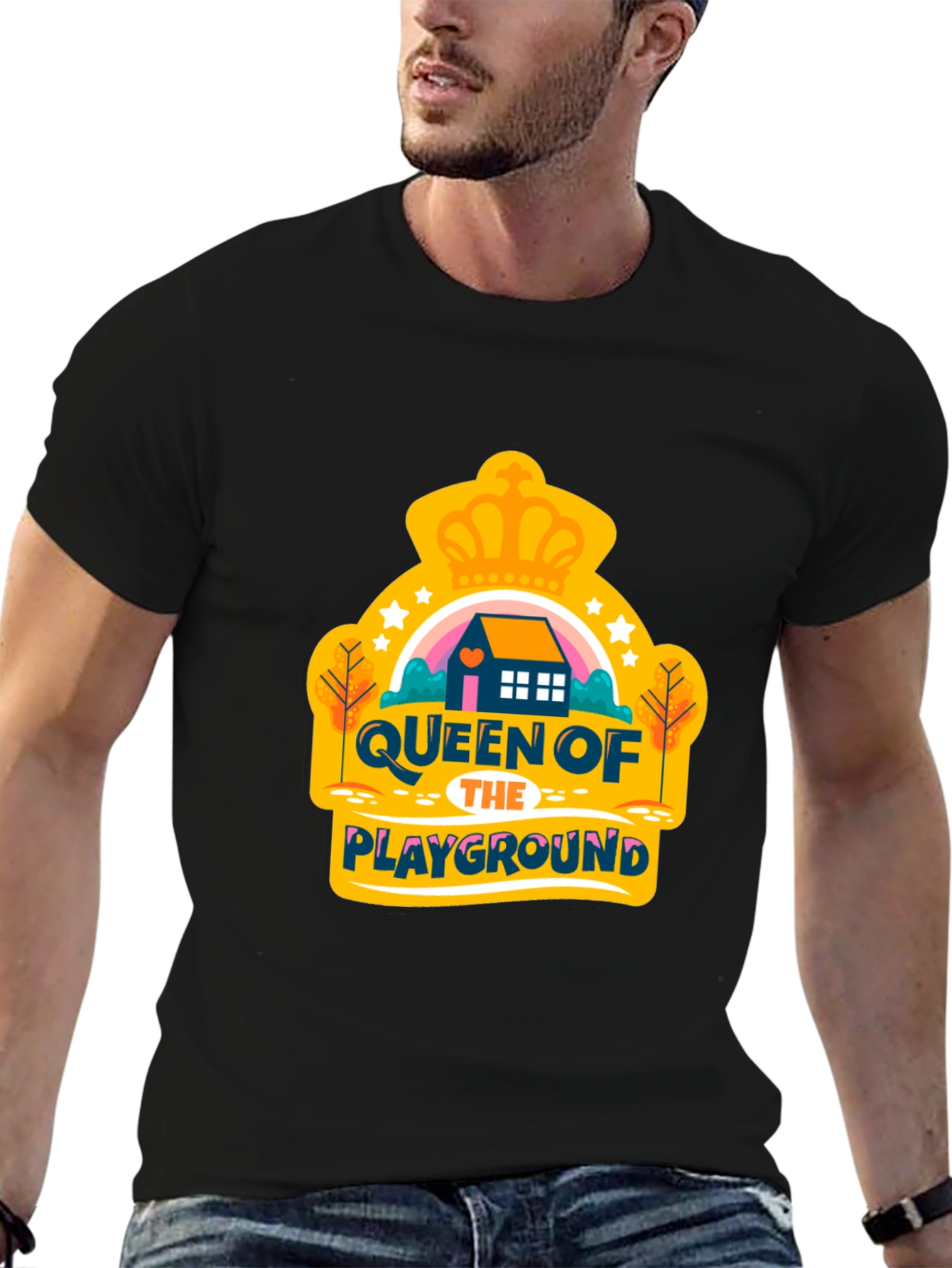 Queen of the Playground Graphic Tee - Black