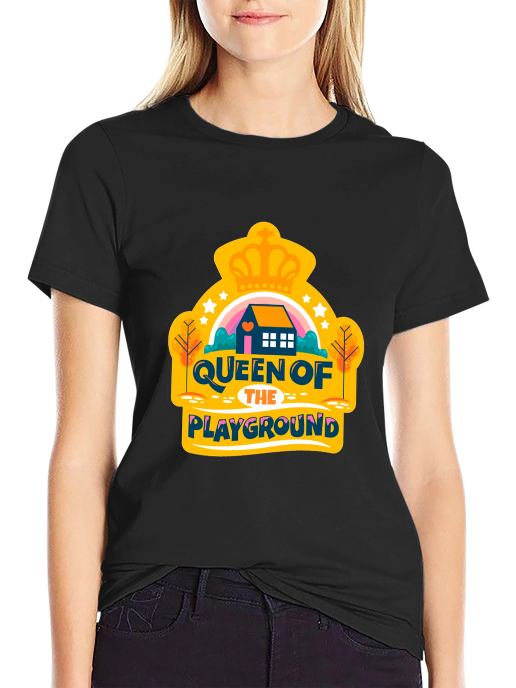 Queen of the Playground Graphic Tee - Black
