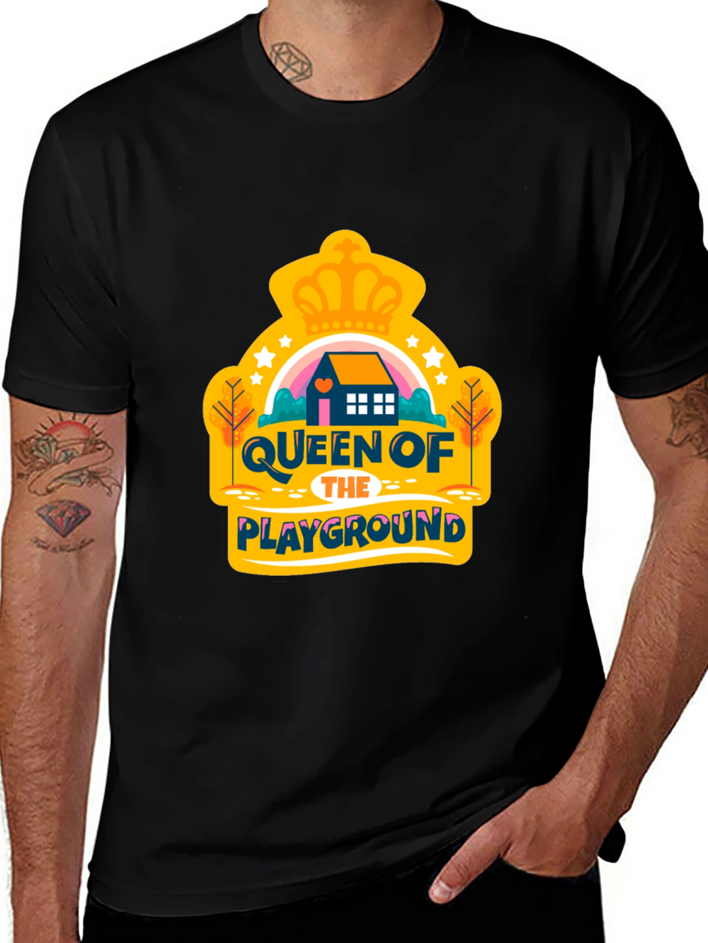 Queen of the Playground Graphic Tee - Black