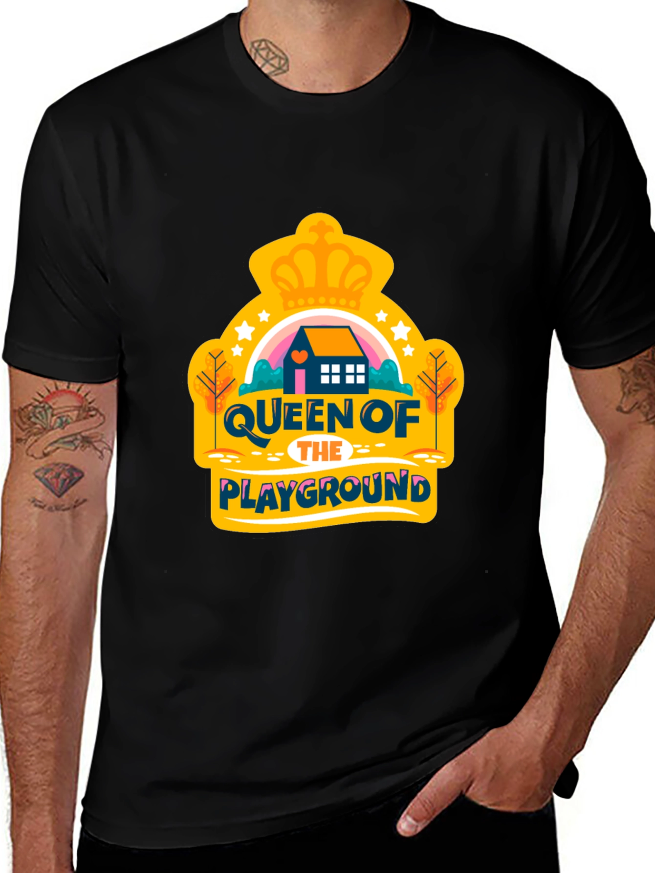 Queen of the Playground Graphic Tee - Black