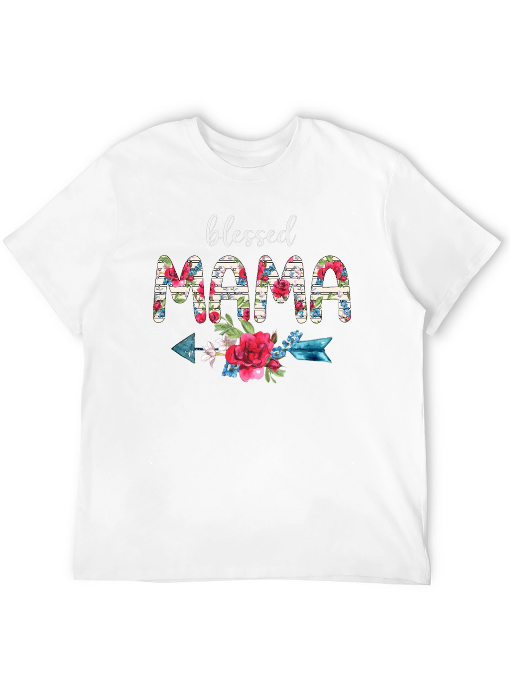 Blessed Mama Floral Arrow T-Shirt