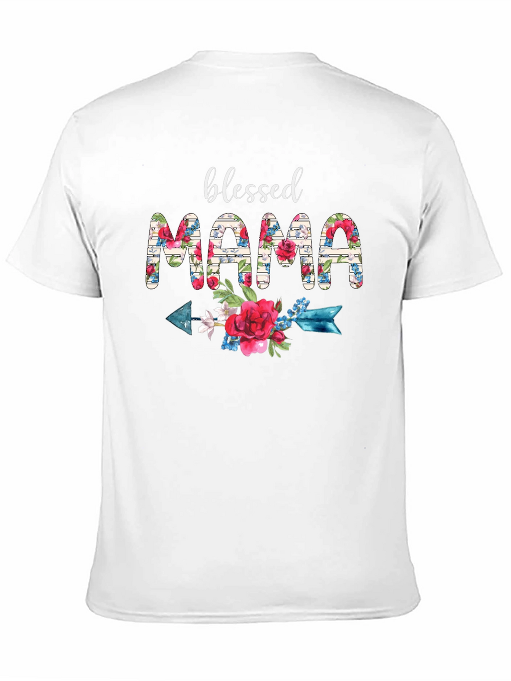 Blessed Mama Floral Arrow T-Shirt