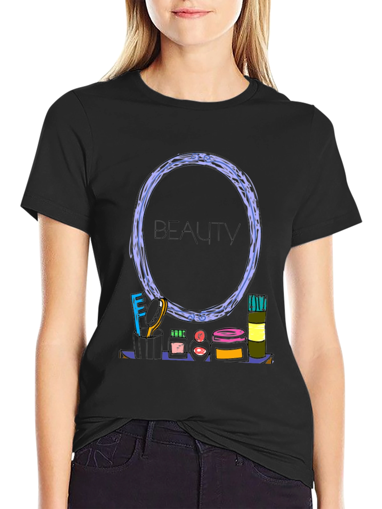 Beauty Themed Graphic T-Shirt