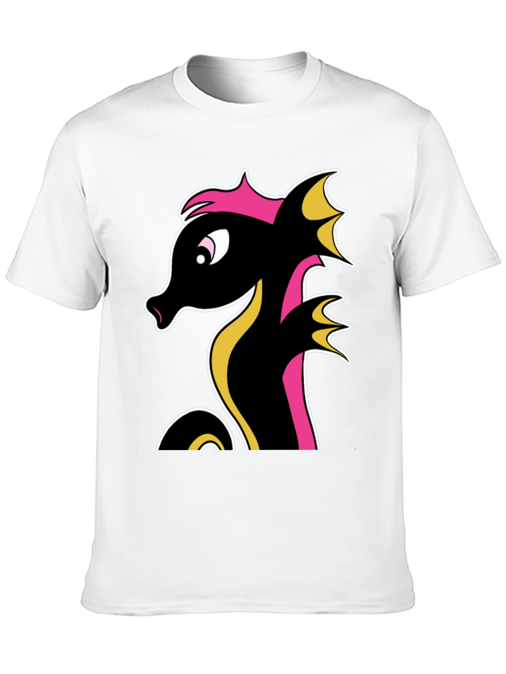 Stylish Black Seahorse Graphic Tee for Men