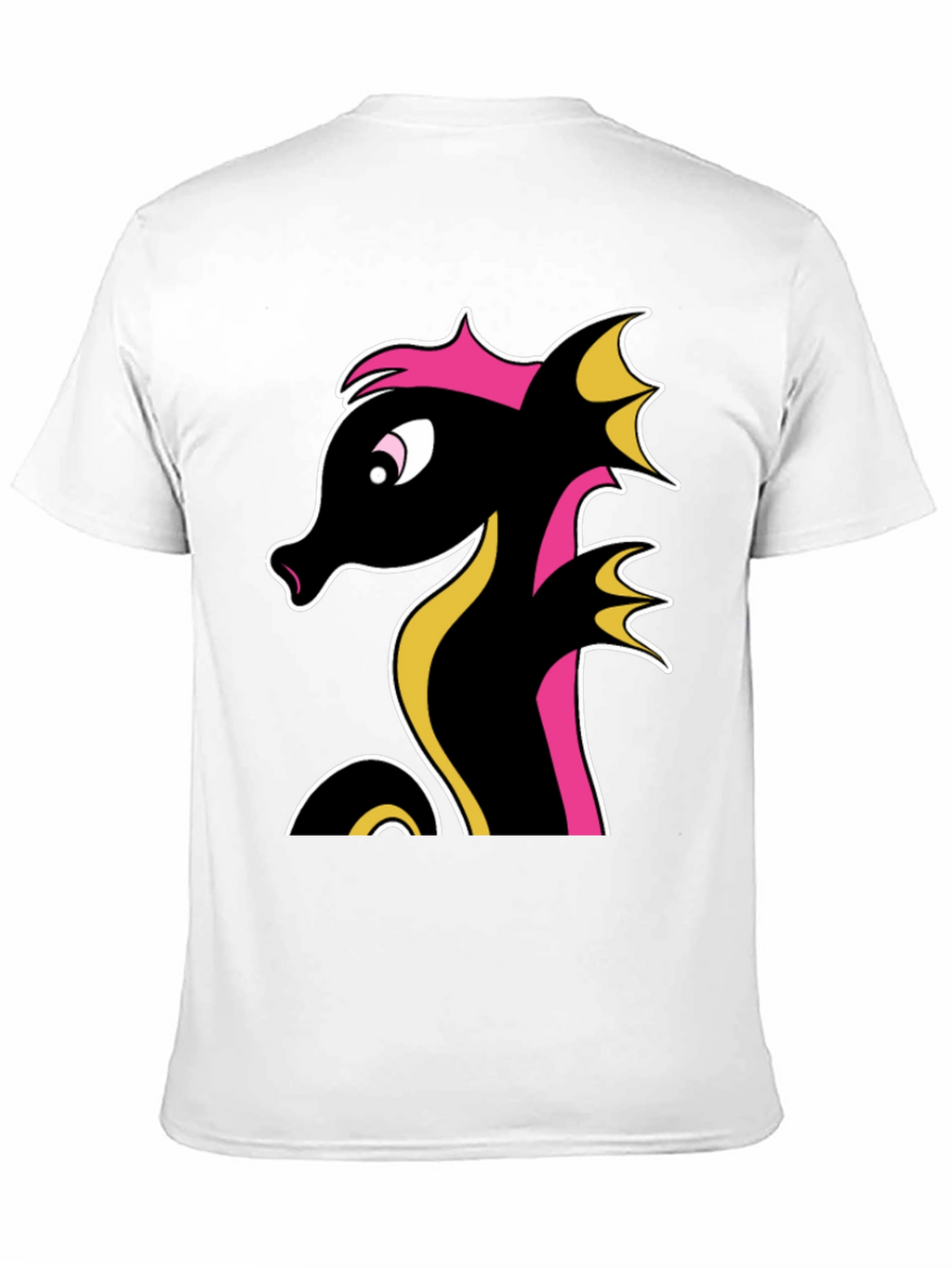Stylish Black Seahorse Graphic Tee for Men
