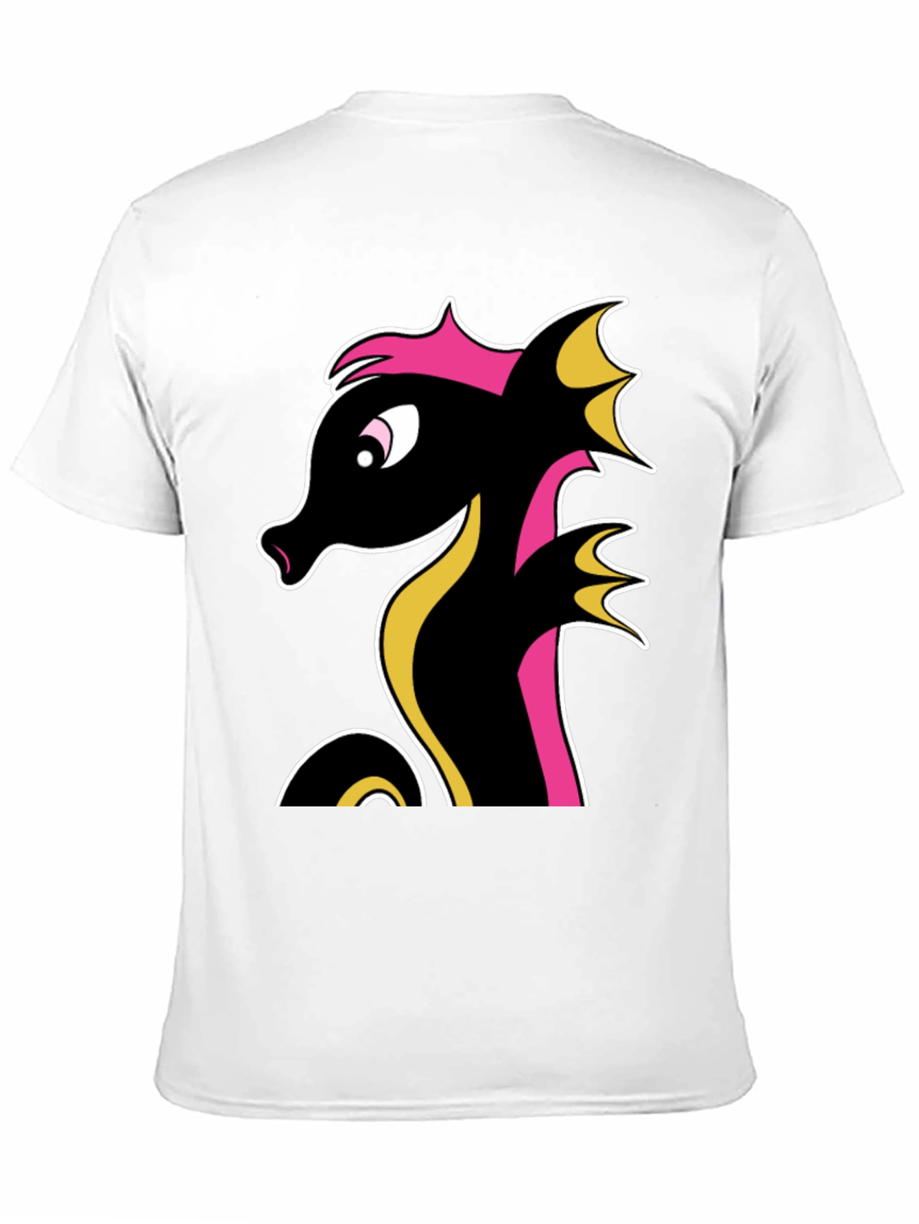Stylish Black Seahorse Graphic Tee for Men