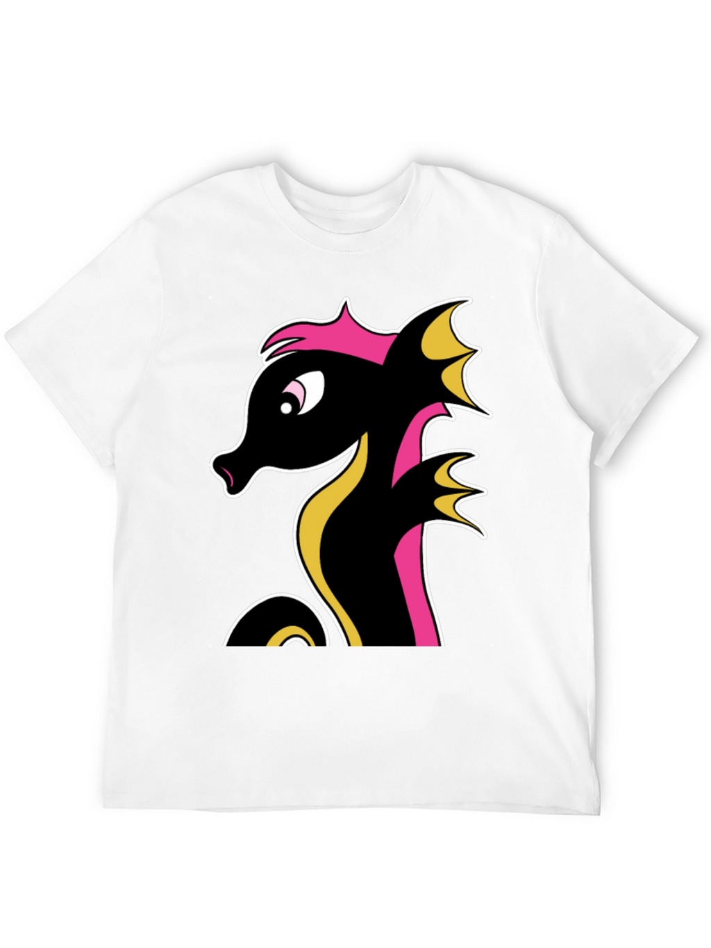 Stylish Black Seahorse Graphic Tee for Men