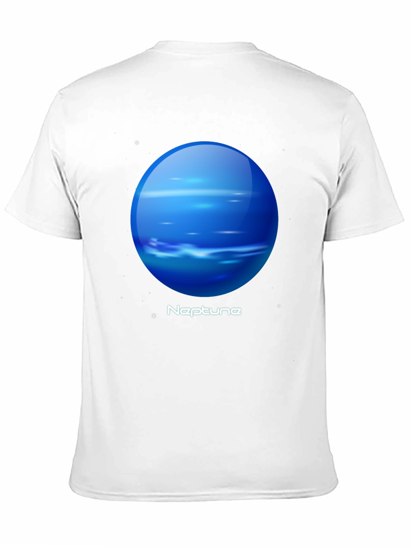Neptune Graphic Tee - Black Cotton Universe Planet T-Shirt
