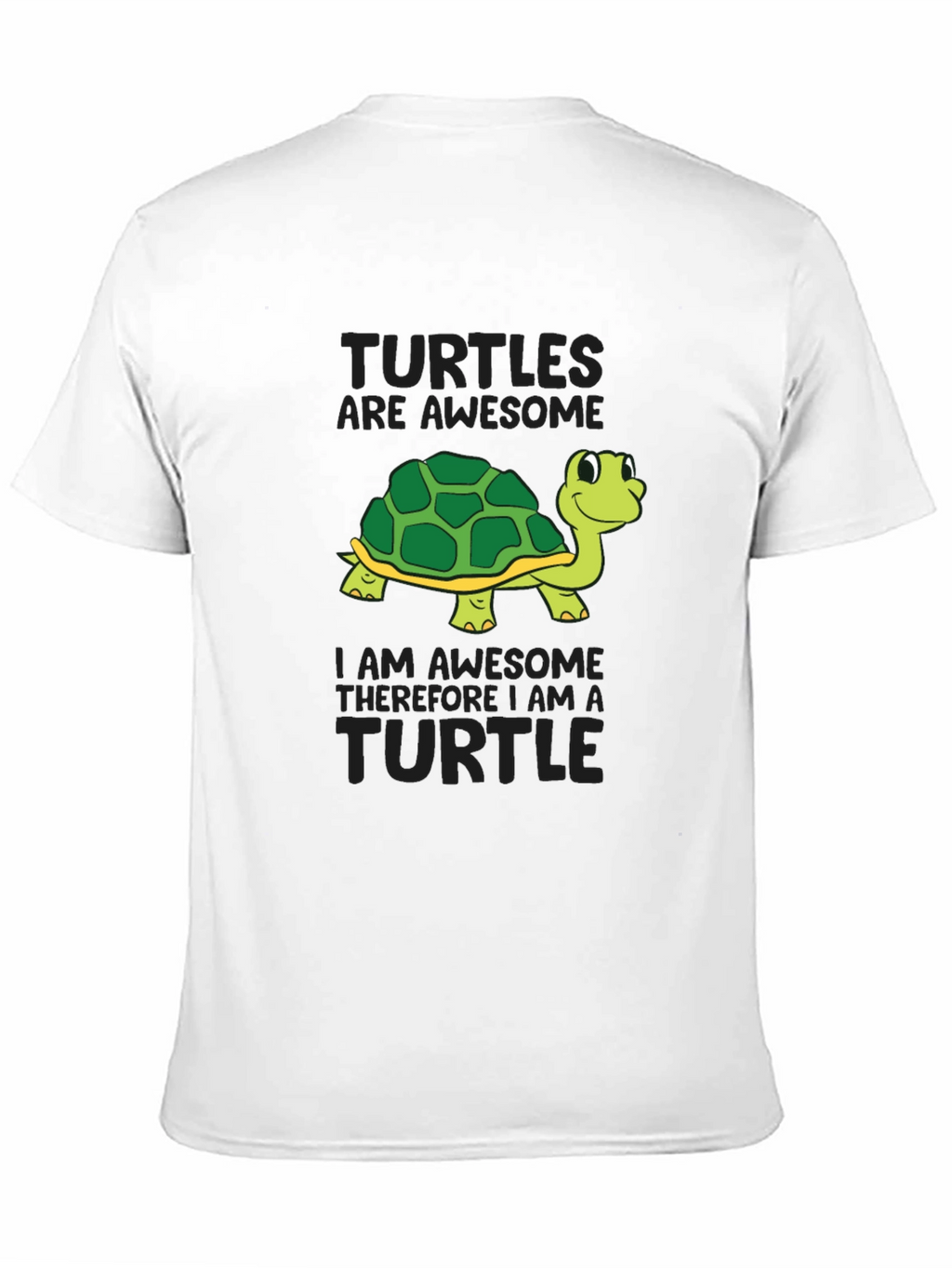 Awesome Turtle Graphic T-Shirt - Black Cotton Tee