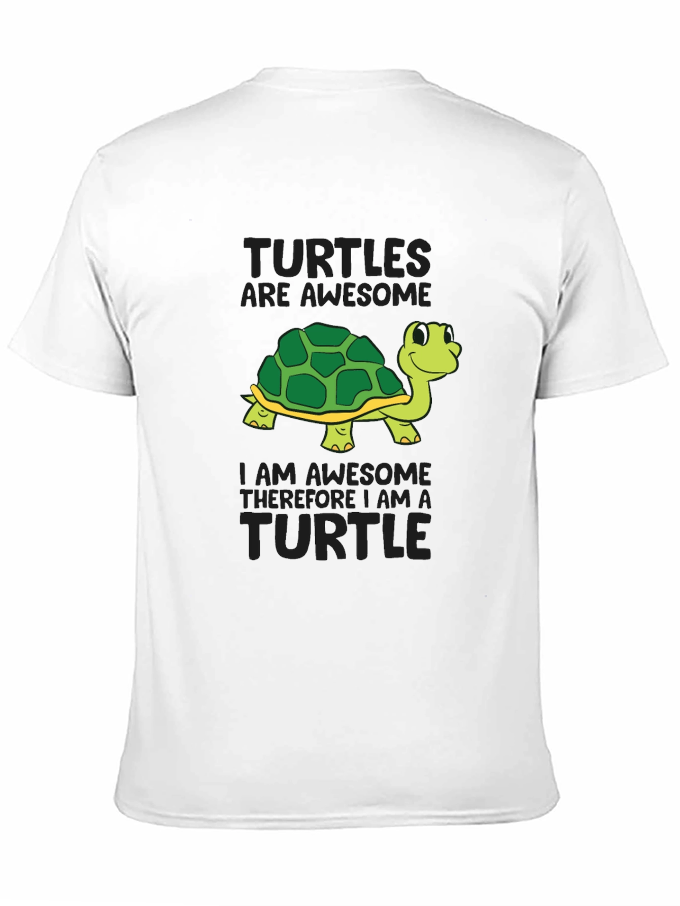 Awesome Turtle Graphic T-Shirt - Black Cotton Tee
