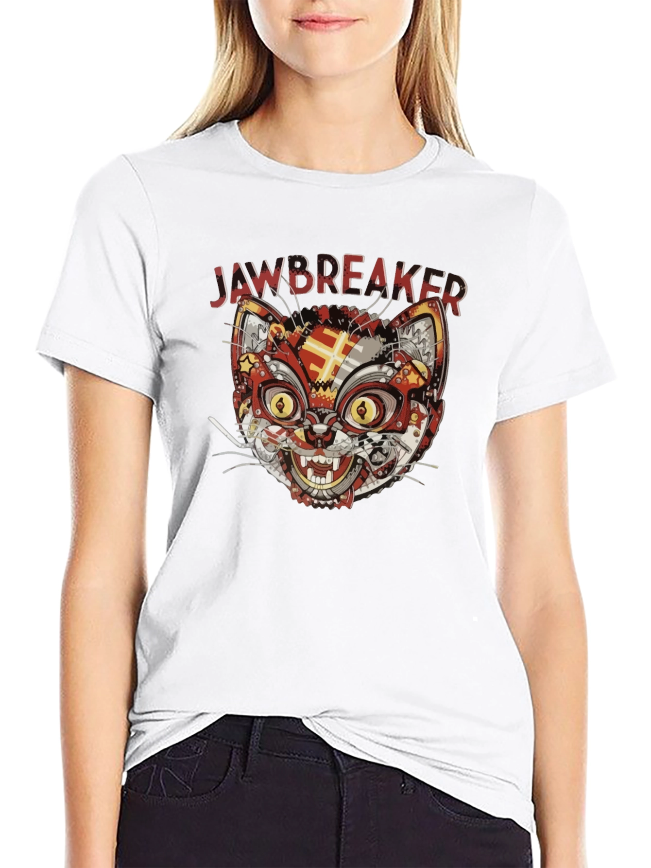 Jawbreaker Cat Graphic T-Shirt - Black
