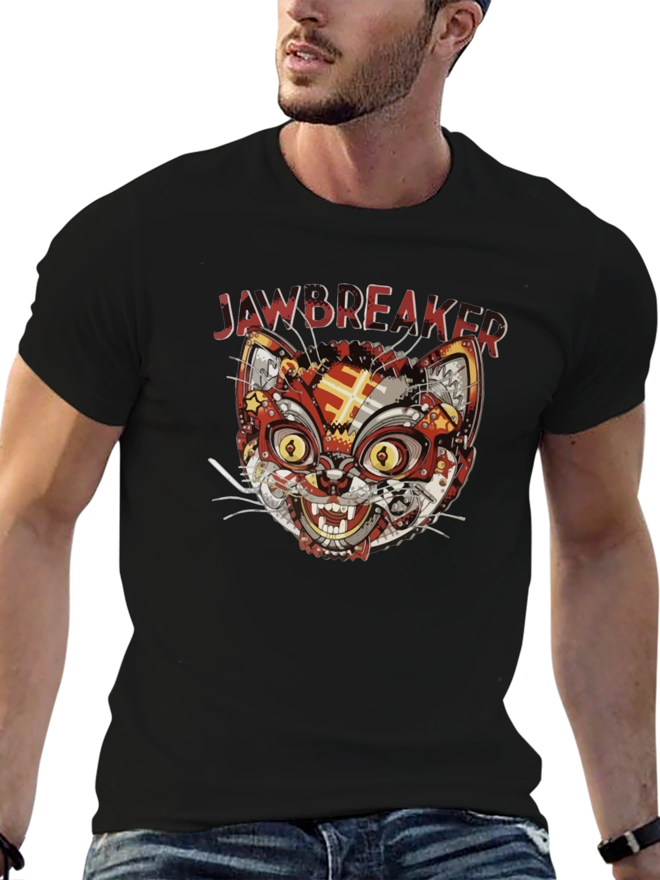 Jawbreaker Cat Graphic T-Shirt - Black