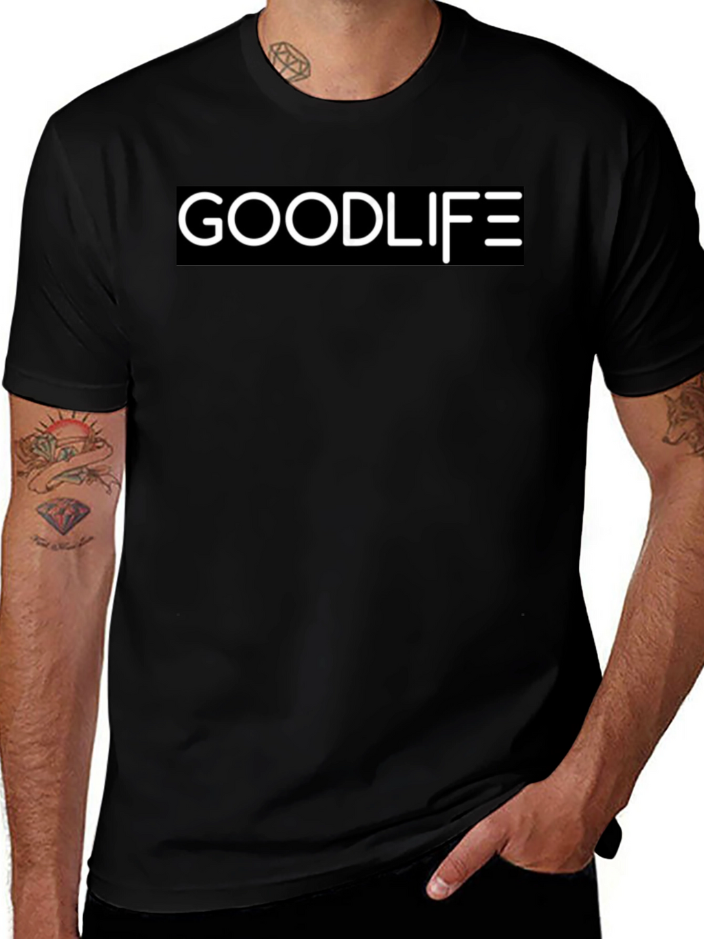 Goodlife Graphic Black T-Shirt - Stylish Everyday Wear