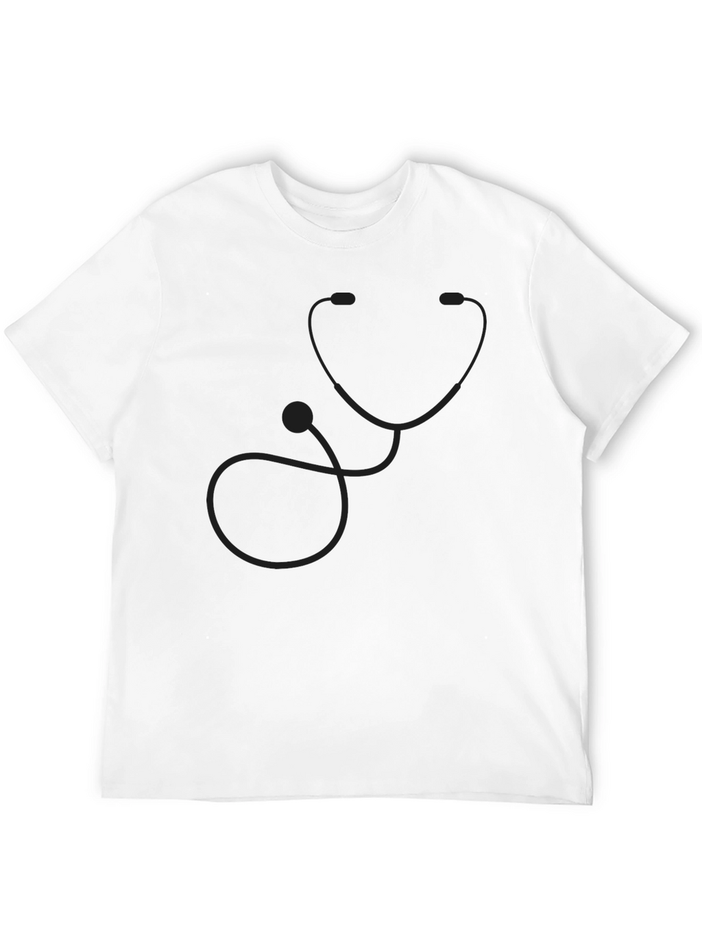 Black Stethoscope T-Shirt - Medical Professional Apparel