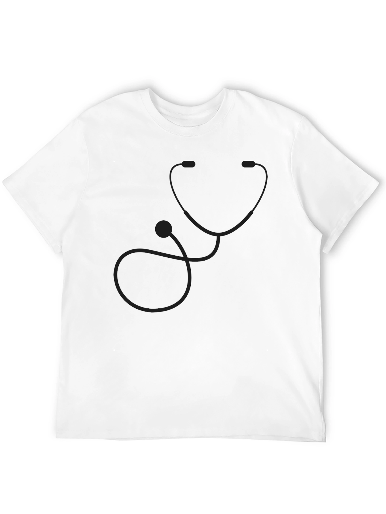 Black Stethoscope T-Shirt - Medical Professional Apparel