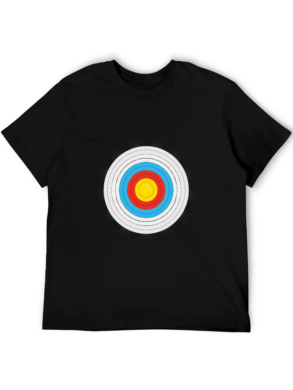 Archery Target Graphic Tee - Black Cotton Comfort