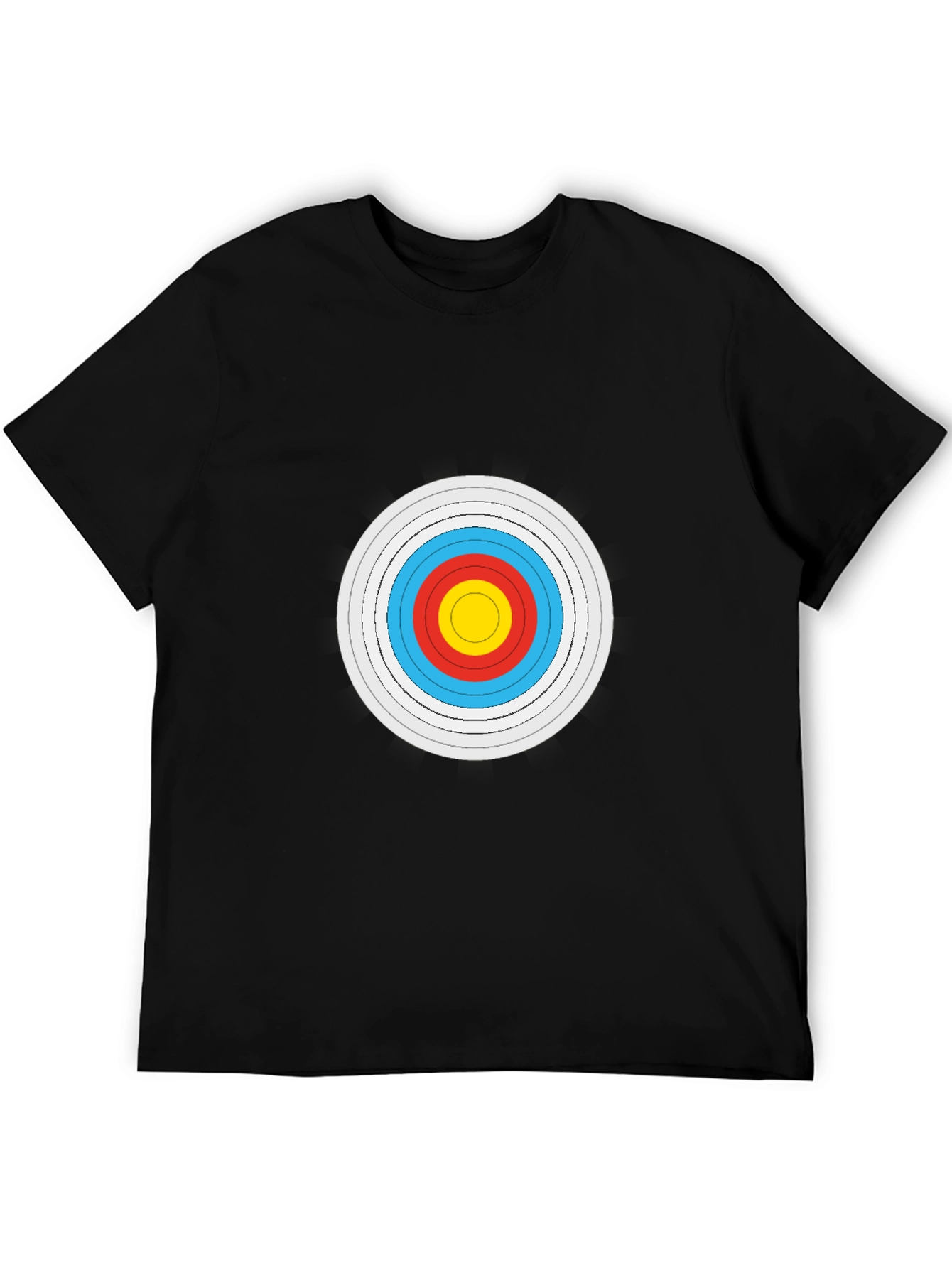 Archery Target Graphic Tee - Black Cotton Comfort