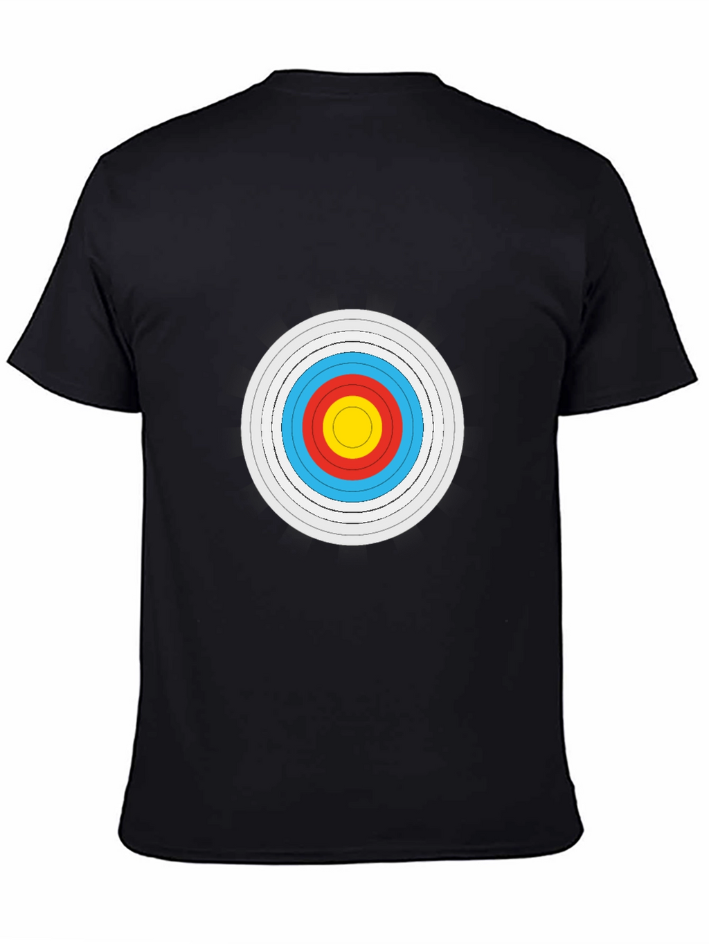Archery Target Graphic Tee - Black Cotton Comfort